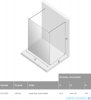 New Trendy New Modus kabina Walk-In 100x200 cm przejrzyste rysunek techniczny